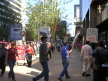 August 11 MAWO Picket at Canadian Armed Forces Recruitment Center