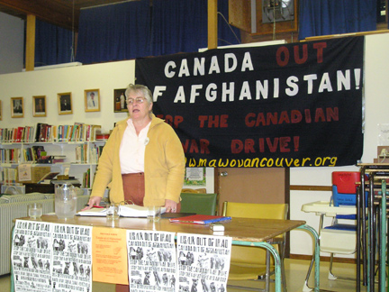 Barb Biley of the Comox Valley Peace Group