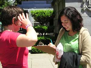 Student Petition Day at Vancouver Art Gallery July 2, 2005 - 500 signatures collected