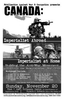 November 20th Conference - CANADA: IMPERIALIST ABROAD... IMPERIALIST AT HOME