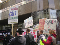 Picketers on March 13 2006